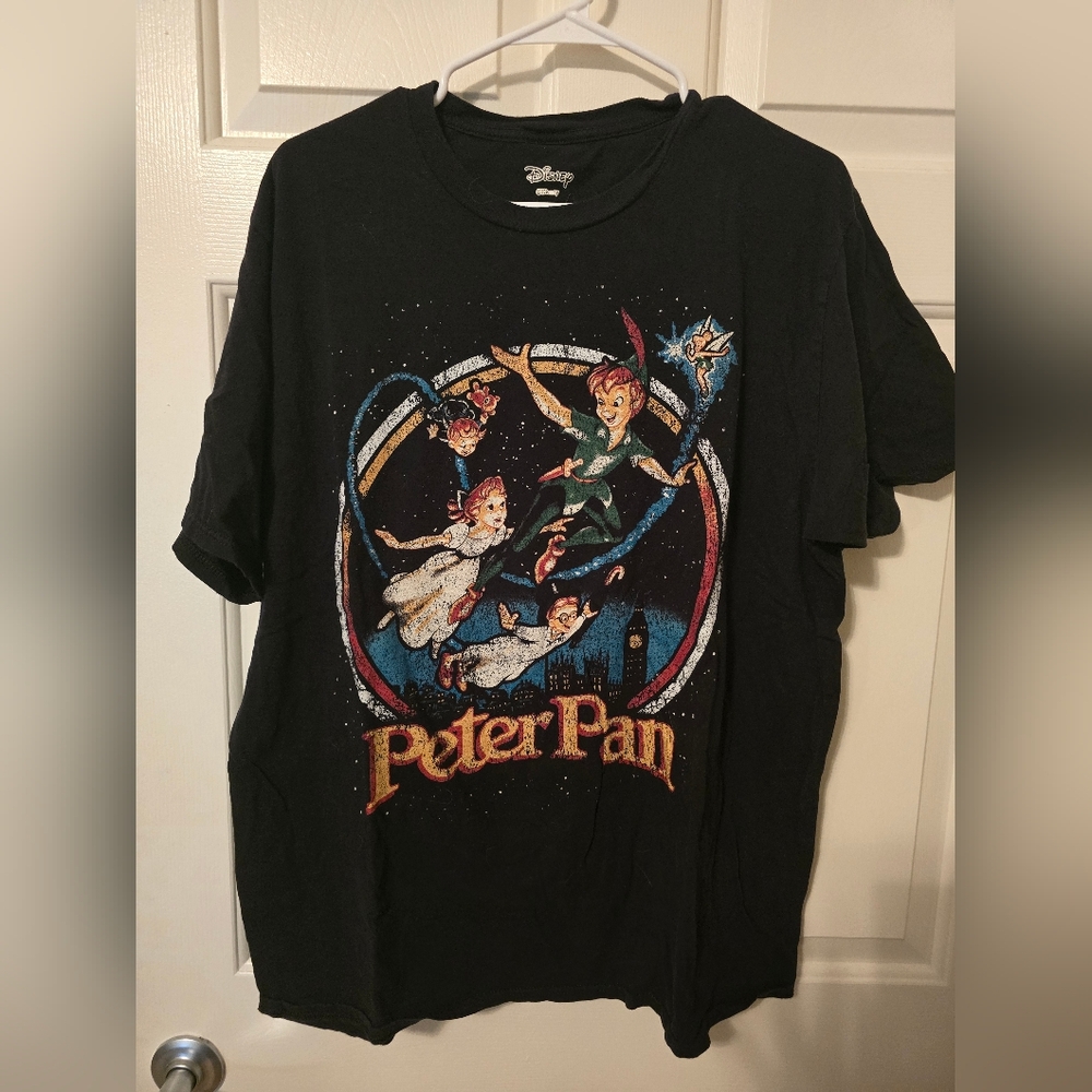 Disney Peter Pan Black Graphic T-Shirt